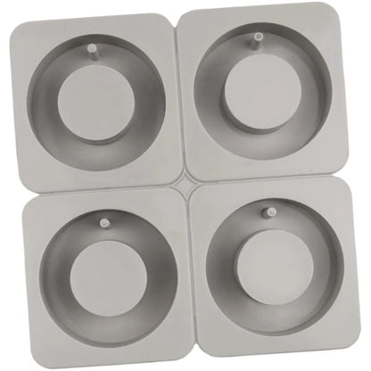 4 Cavity Round Silicone Mould for Resin Art Wax Sachets Soap Making Candle Crafts