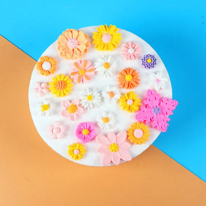 13 Cavity Multi Size Daisy Flower Silicone Mould for Fondant Chocolate Cake Decorating