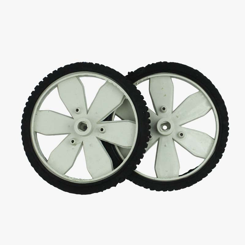 White BO Motor Wheel 7CM X 1CM (2PCS)