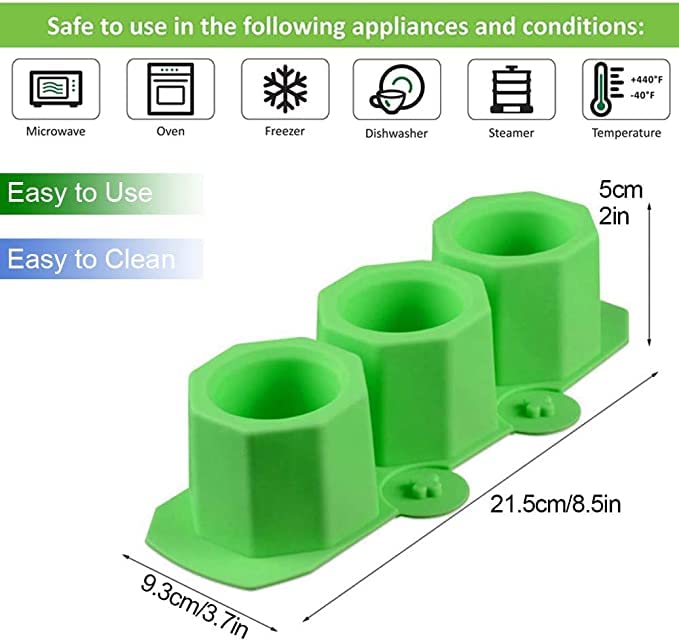 3 Cavity Hexagon Silicone Planter Mold for Concrete Cement,Plaster Resin & Succulent Pot