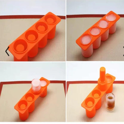 4 Cavity Round Silicone Mould for Mini Planters Candle Making Resin Art and DIY Craft Projects