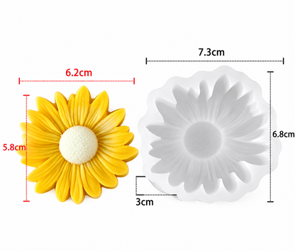 3D Sunflower Silicone Candle Mould for Candle Making Soap Resin Art & DIY Crafts