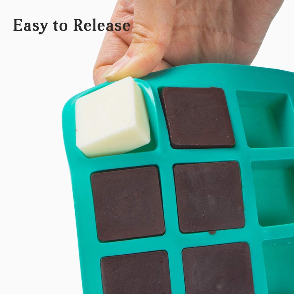 40 Cavity Square Silicone Chocolate & Candy Mold for Soap Jelly Ice Cubes