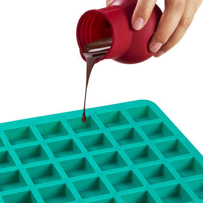 40 Cavity Square Silicone Chocolate & Candy Mold for Soap Jelly Ice Cubes