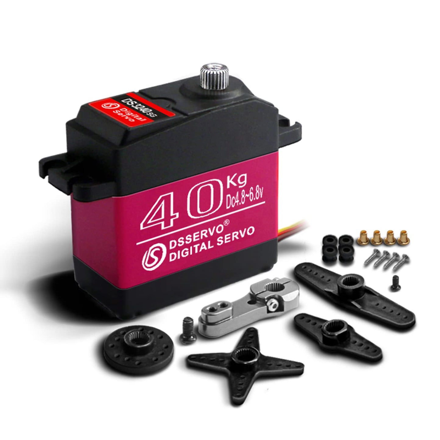 Servo Motor 40Kg High Speed servo Metal Gear Digital Servo RC Baja Servo for 1/8 1/10 Scale RC Cars (270 Degree)