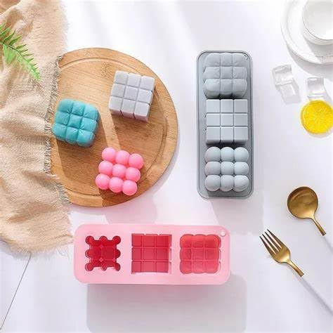 3D Bubble & Square Silicone Candle Mold DIY Soap Candle Cake