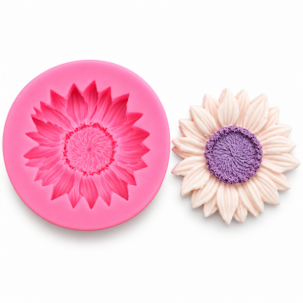 3D Sunflower Silicone Mould for Cake Decoration Fondant Chocolate Soap