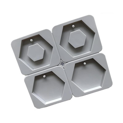 4 Cavity Hexagon Silicone Mould for Resin Art Pendant Making Wax Sachets Jewellery