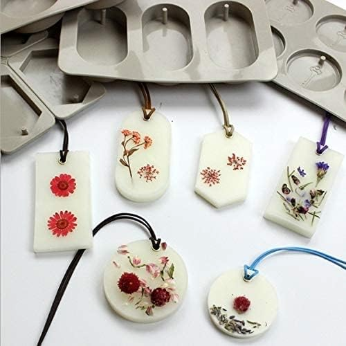 6 Cavity Multi Shape Silicone Mould for Soap Bars Wax Sachets Resin Crafts and DIY Decorations