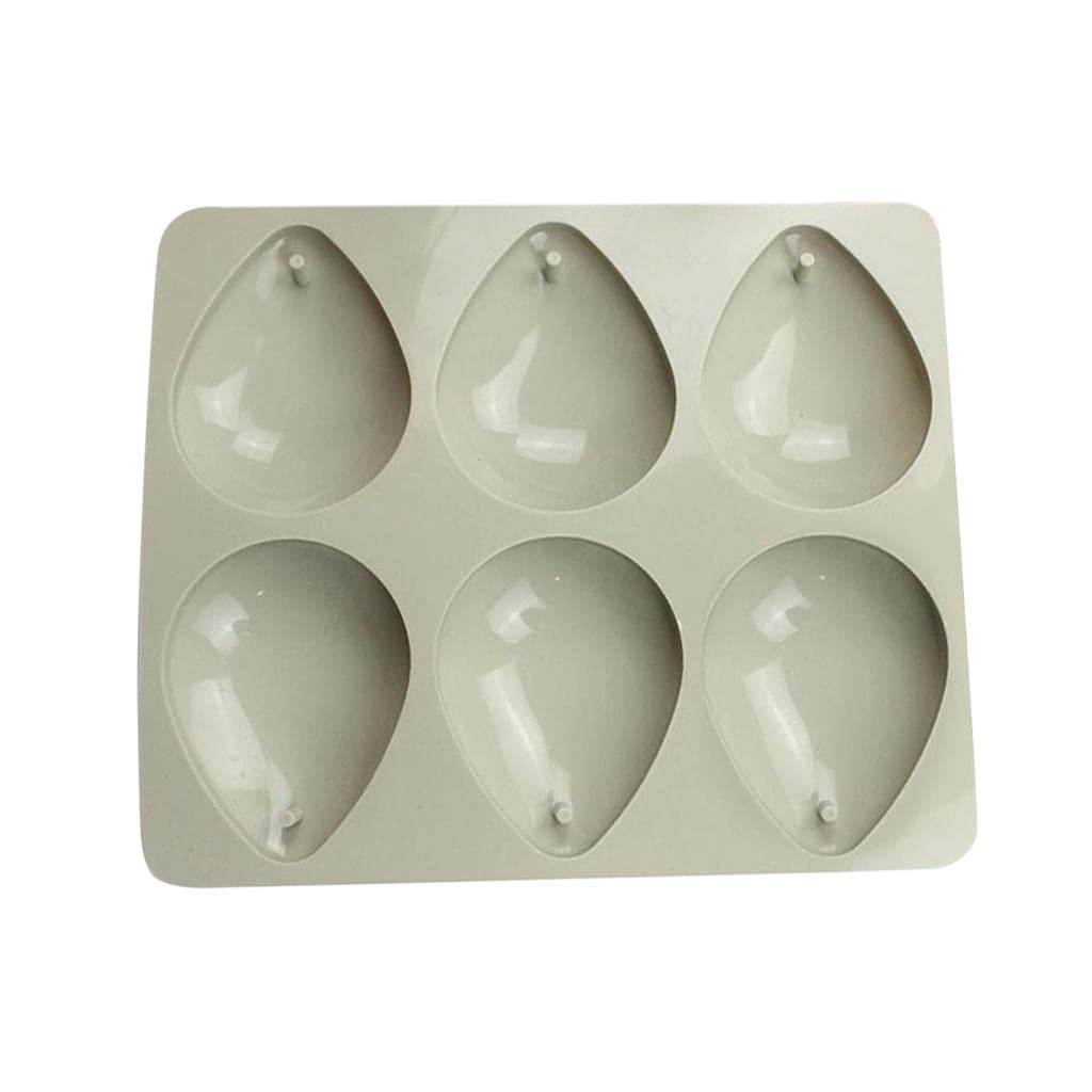 6 Cavity Water Drop Silicone Candle Mould for DIY Candles Aroma Wax Tablets and Floral Crafts
