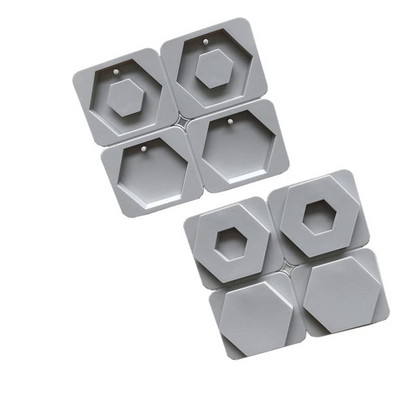 4 Cavity Hexagon Silicone Mould for Resin Art Pendant Making Wax Sachets Jewellery
