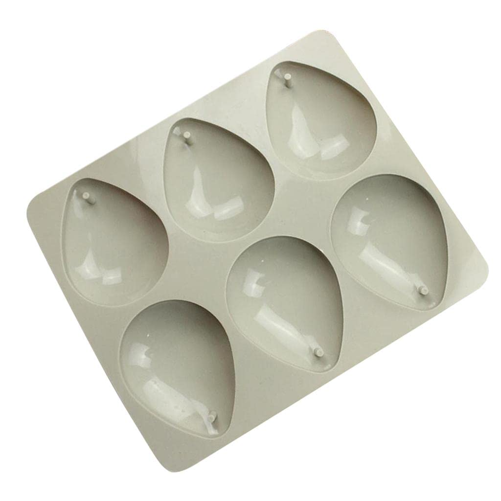 6 Cavity Water Drop Silicone Candle Mould for DIY Candles Aroma Wax Tablets and Floral Crafts