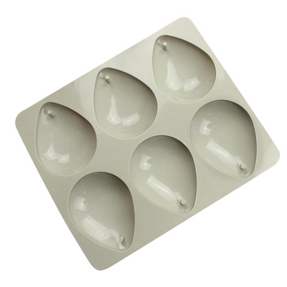 6 Cavity Water Drop Silicone Candle Mould for DIY Candles Aroma Wax Tablets and Floral Crafts