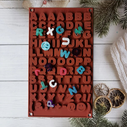 Alphabet Letter Silicone Mold for Fondant Candy Cake Decoration Cookies & DIY Desserts
