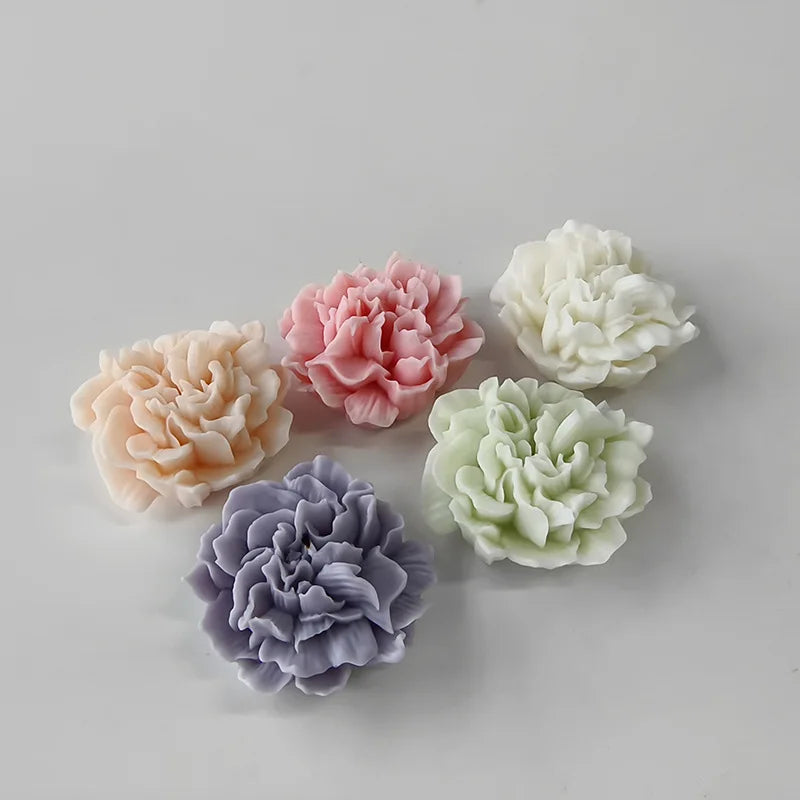3D Ruffled Peony Flower Silicone Mould for Candle Making Soap Making Resin Art