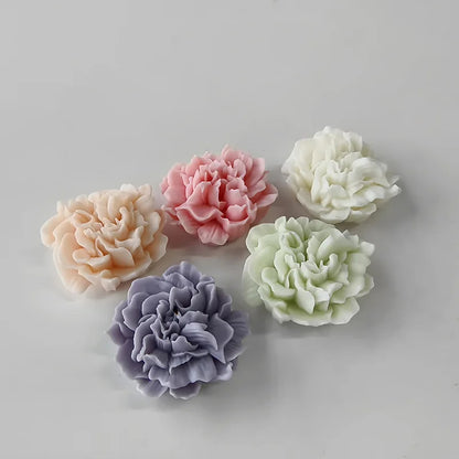 3D Ruffled Peony Flower Silicone Mould for Candle Making Soap Making Resin Art