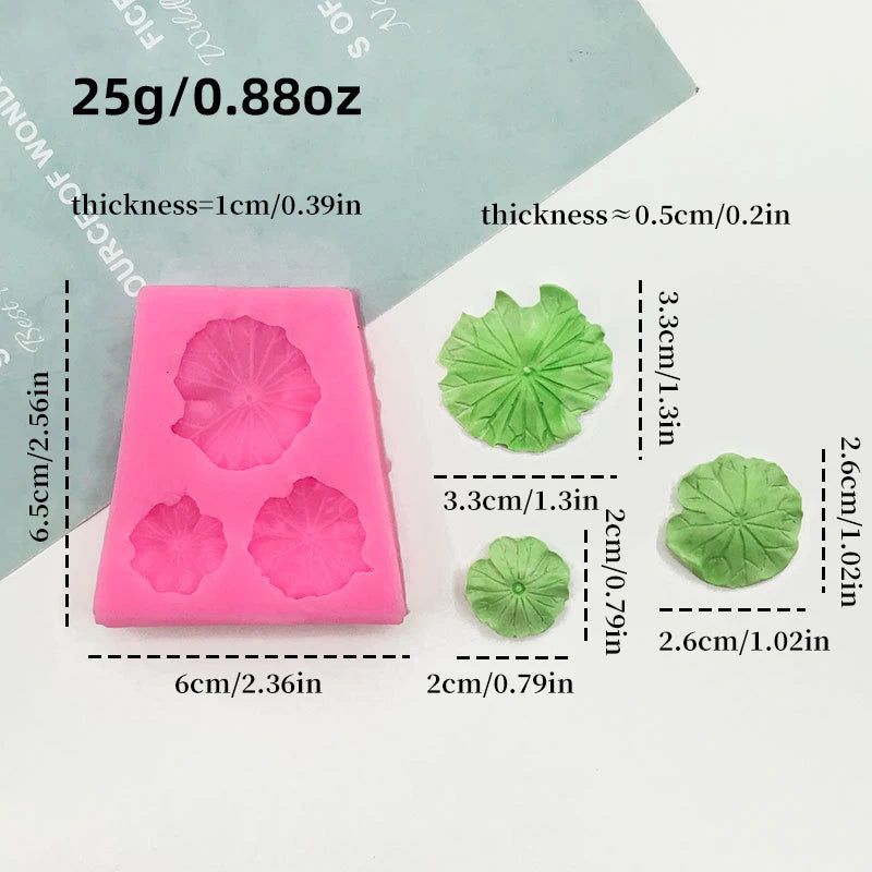 3D Lotus Leaf Silicone Candle Mold DIY Candle Making Wax Soap Resin & Home Decor