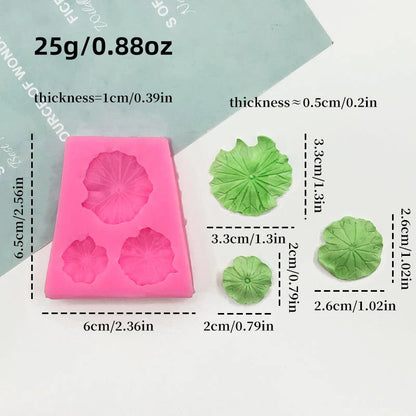 3D Lotus Leaf Silicone Candle Mold DIY Candle Making Wax Soap Resin & Home Decor