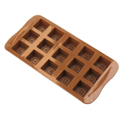 15 Cavity Square Chocolate Silicone Mold for Candy Chocolate Mousse Cake Decoration & Dessert Making
