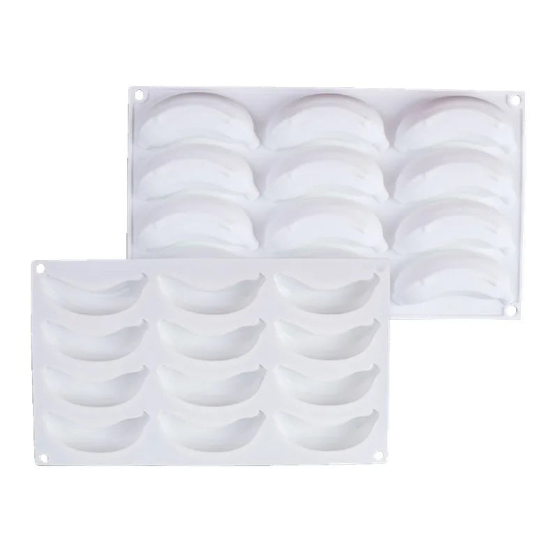 12 Cavity Banana Silicone Mould Desserts Jelly Candy Ice Cream