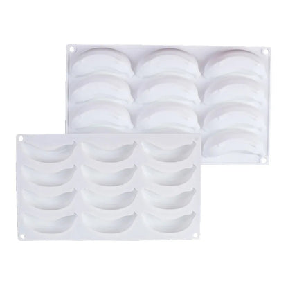 12 Cavity Banana Silicone Mould Desserts Jelly Candy Ice Cream