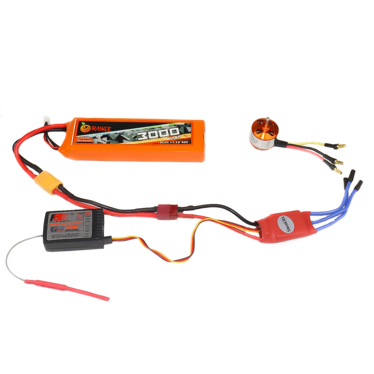 BLDC ESC 30A RED Electronic Speed Controller with Dean Connectors
