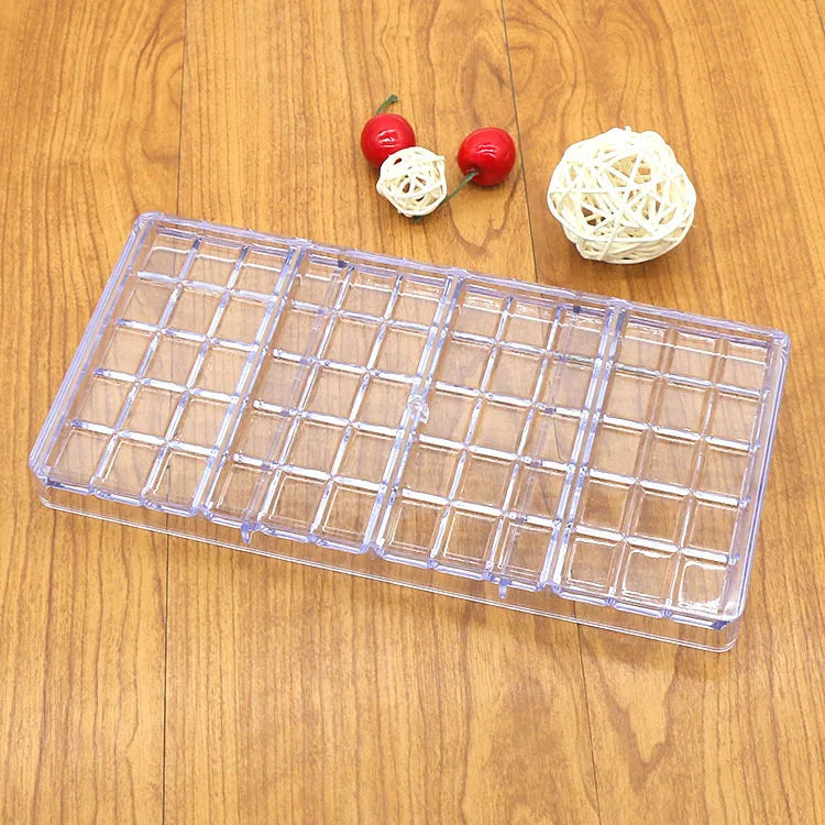 4 Cavity Bar Grid Chocolate Mould Transparent Plastic Bar Tray for DIY Candy Cookies
