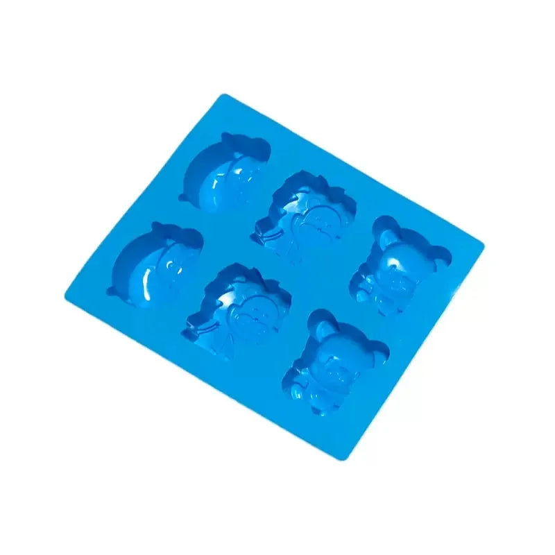 6 Cavity 3D Animal Silicone Mould Soap Chocolate Cake Candy Cookie Gummy