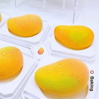 6 Cavity Mango Shape Silicone Mould Pastry Chocolate Ice Cream Jelly Pudding