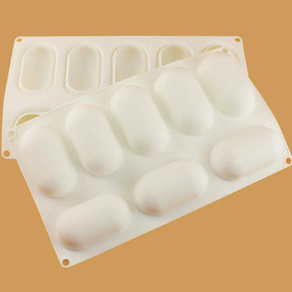 3D Oval Silicone Cake Mold for Chocolate Cake Pastry Pudding Jelly & Baking