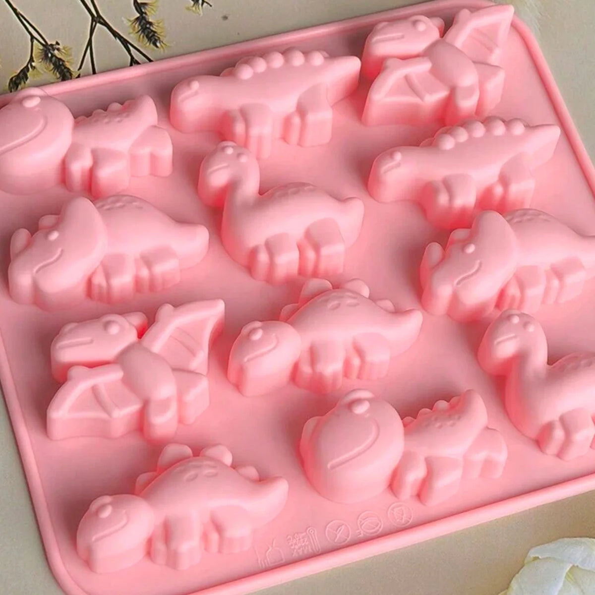 3D Dinosaur Silicone Mold Cute Dinosaur Chocolate Candy Jelly Soap Candle