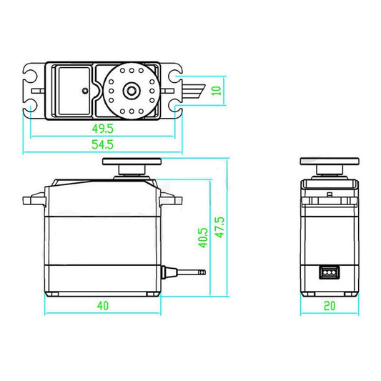 MG995 High Speed Servo Motor(360 Degree) Metal-Gear