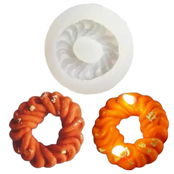 Imarti Shape Silicone Mold for Jalebi Mithai Diwali Sweets Candle Making & DIY Crafts