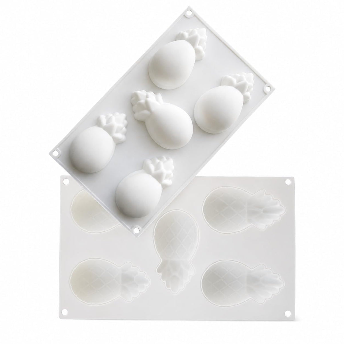 5 Cavity Pineapple Silicone Mold for Mousse Cake Chocolate Candy Jelly Ice Cream