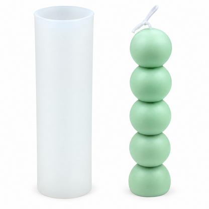 5-Layer Ball Bubble Candle Silicone Mould for DIY Decorative Sphere Candles and Home Décor