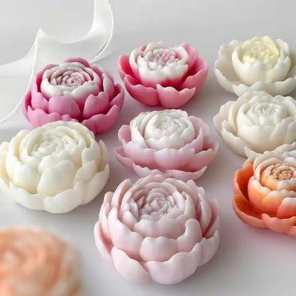 3D Peony Flower Silicone Candle Mold for Soap Home Decor Wedding Decorations & Gifts
