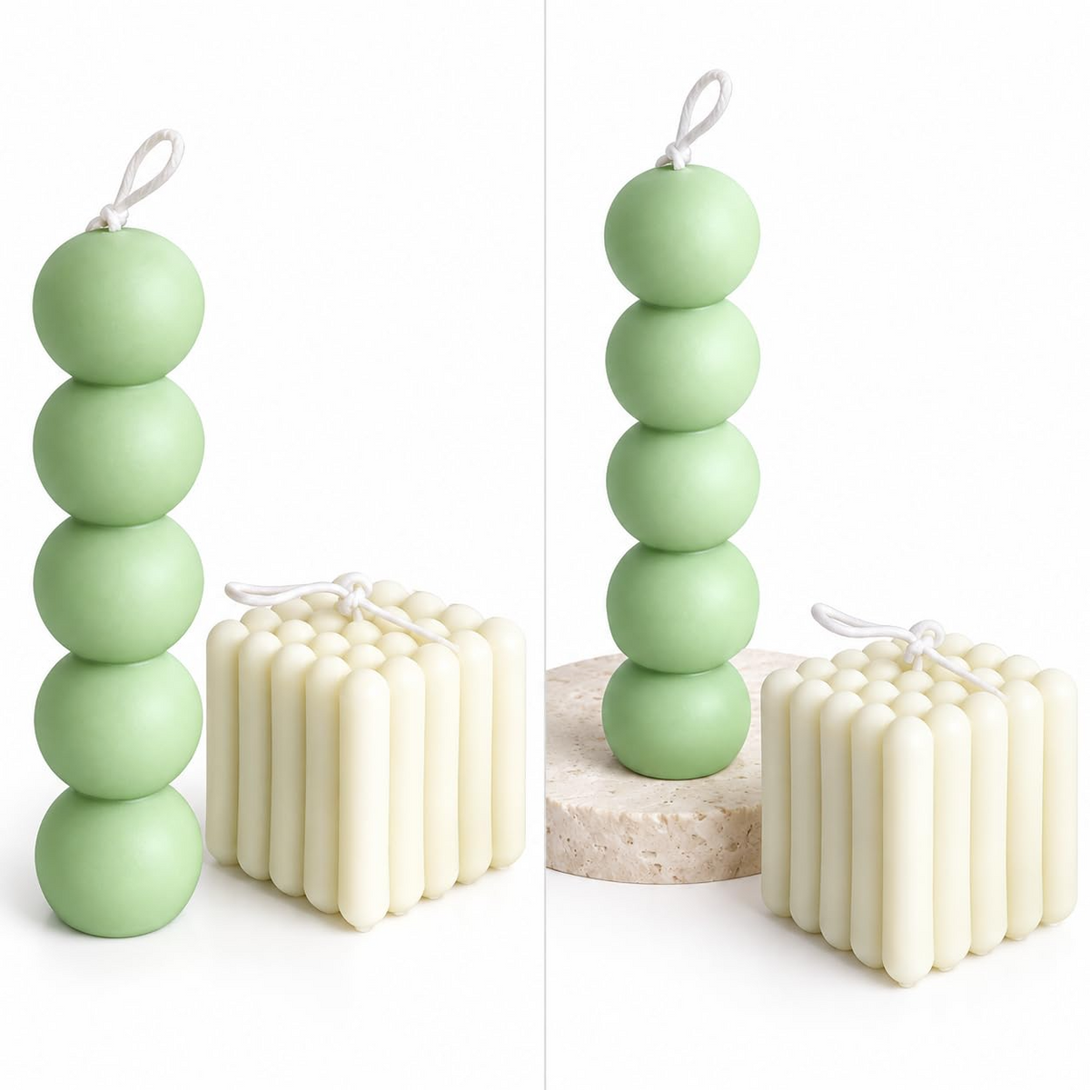 5-Layer Ball Bubble Candle Silicone Mould for DIY Decorative Sphere Candles and Home Décor
