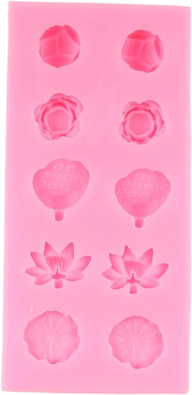 10 Cavity Floral Silicone Candle Mold DIY Wax Soap Resin Décor & Crafts