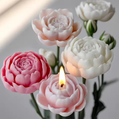 3D Peony Flower Silicone Candle Mold for Soap Home Decor Wedding Decorations & Gifts