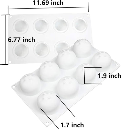 8 Cavity 3D Orange Shape Silicone Mould Chocolate Fruit Dessert Pudding Jelly & Ice Cream
