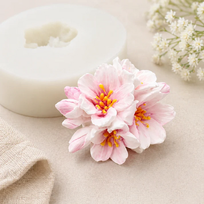 3D Cherry Blossom Flower Silicone Mould for Candle Making Soap Resin Art & DIY Crafts
