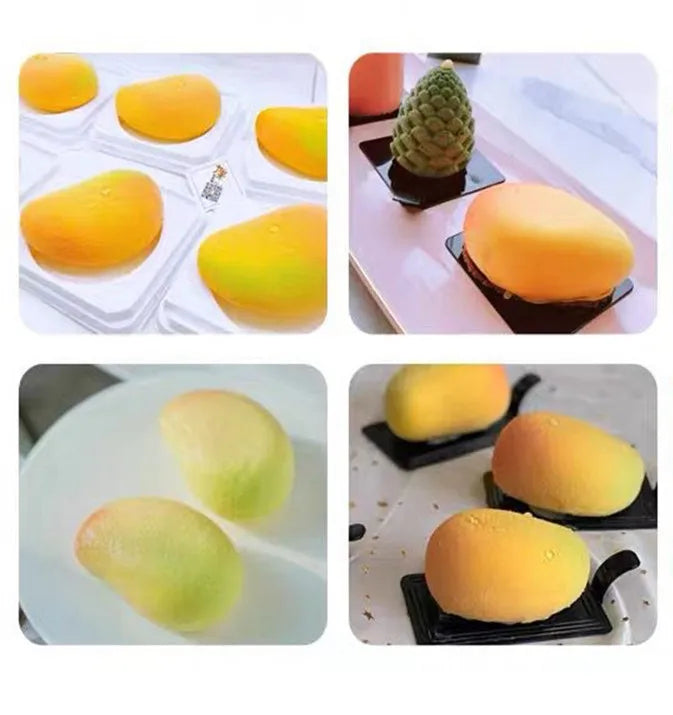 6 Cavity Mango Shape Silicone Mould Pastry Chocolate Ice Cream Jelly Pudding
