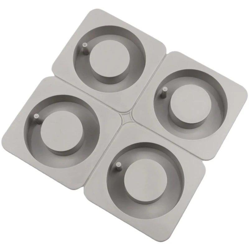 4 Cavity Round Silicone Mould for Resin Art Wax Sachets Soap Making Candle Crafts