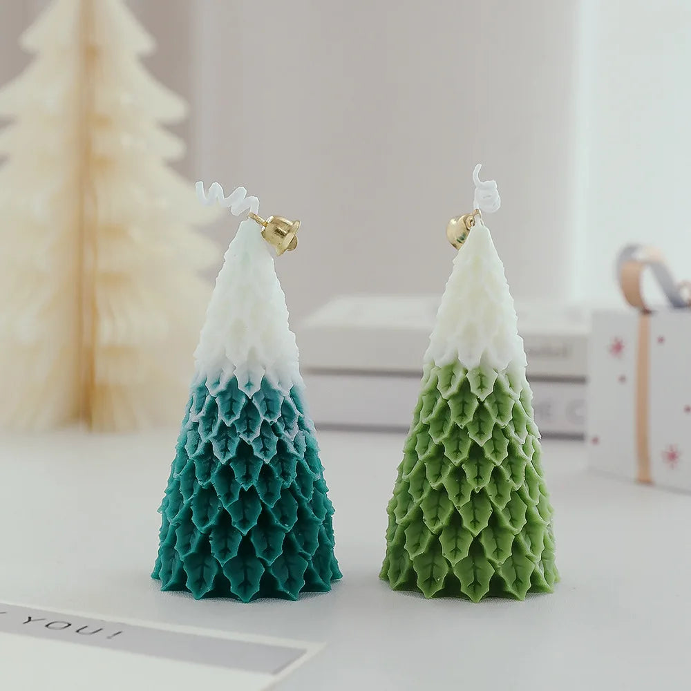 3D Christmas Pine Tree Silicone Candle Mould for DIY Holiday Decorations and Handmade Gifts