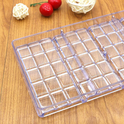 4 Cavity Bar Grid Chocolate Mould Transparent Plastic Bar Tray for DIY Candy Cookies