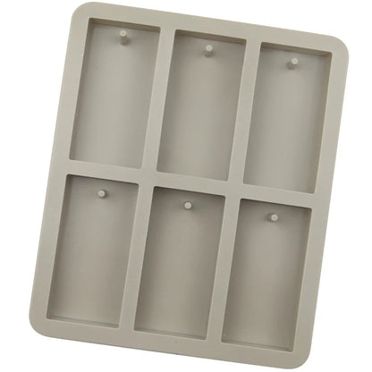 6 Cavity Rectangle Silicone Mould for Wax Sachets Soap Bars Fragrance Tablets and DIY Crafts