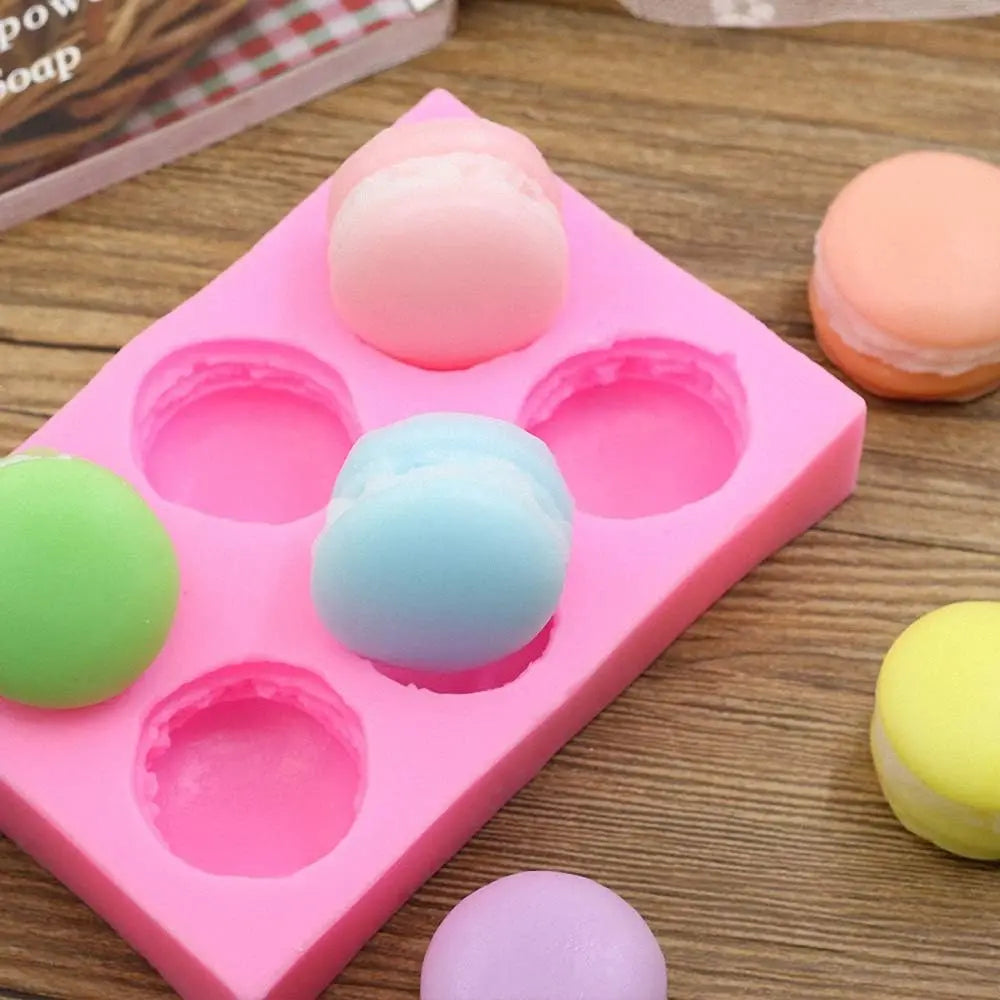6 Cavity Macaron Silicone Mold for Mousse Cakes Desserts Chocolate and Baking