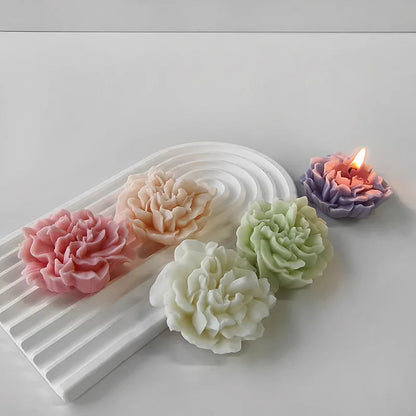 3D Ruffled Peony Flower Silicone Mould for Candle Making Soap Making Resin Art