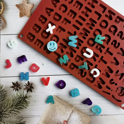 Alphabet Letter Silicone Mold for Fondant Candy Cake Decoration Cookies & DIY Desserts