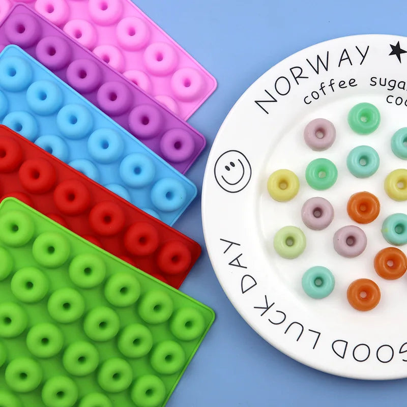 48 Cavity Mini Donut Silicone Mould for Chocolate Candy Jelly Baking